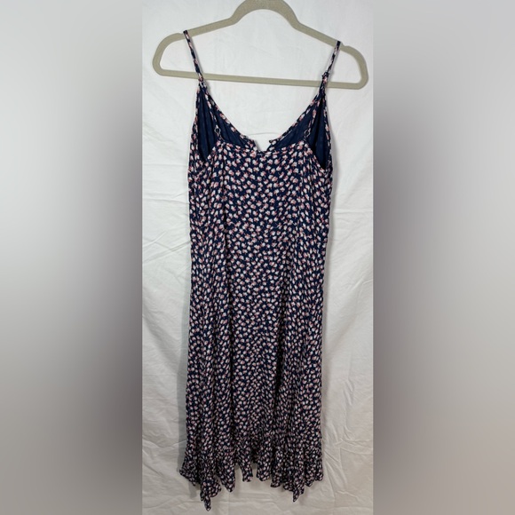 Rails Frida Pink Poms Floral Button Front Midi Dress Small - Picture 3 of 8